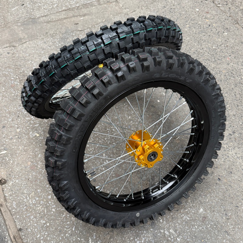 Light Bee modified front 19-inch and rear 17-inch wheel rim assembly, Light Bee X off-road tread tires, aluminum alloy CNC wheel hub