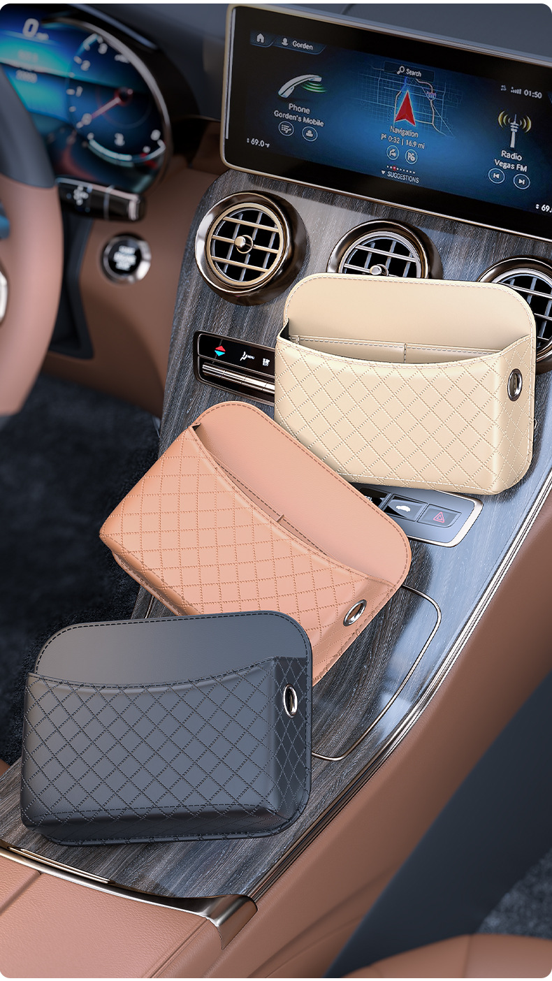 Car-Mounted Multifunctional Storage Box, Adhesive-Type Door Armrest Storage Bag, Mobile Phone and Miscellaneous Items Box, Car Interior Accessories