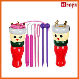 红绣织毛线钩针编绳器木制绳器 手工DIY自制线绳编带器编织小工具