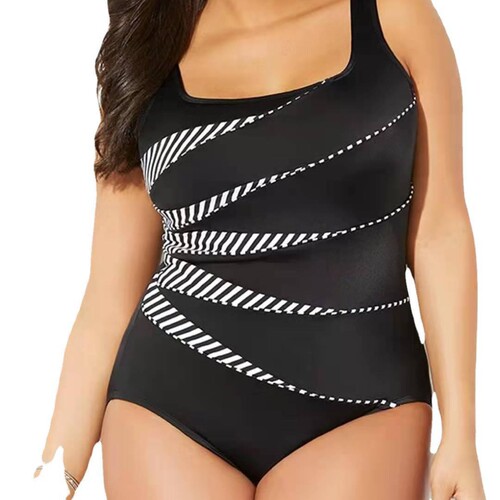 Women's 2025 Printed Plus-Size One-Piece Swimsuit for Beach and Hot Spring