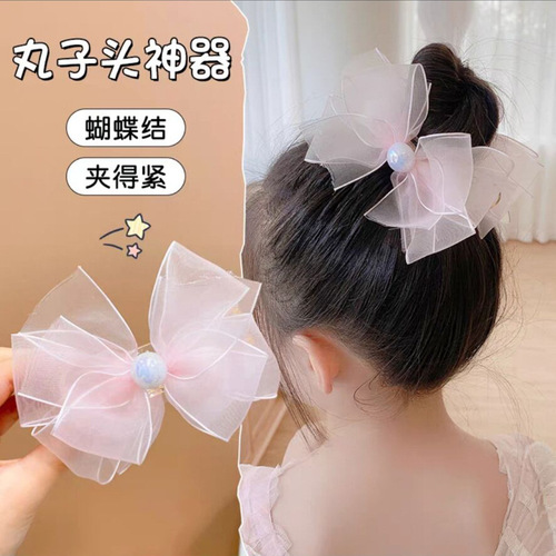 Children's hairpins, ball head grabbers, hair clips, ponytail clips, little girls' hairpins, hairpins, bow hair accessories