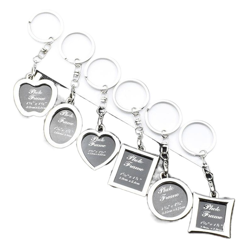 Amor creativo llavero marco de fotos pareja llavero cuadrado personalizado foto llavero conmemorativo pequeño regalo