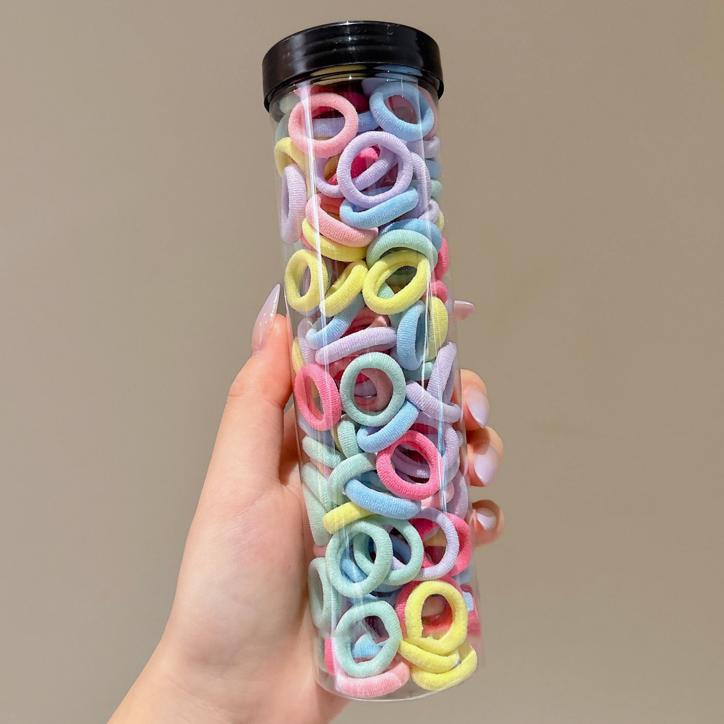 Anillo de cabello para niños niñas correa de cabello no daña el cabello para bebés anillo de toallas enlatadas corda de cabello pequeña cinta de color trenzado image 10