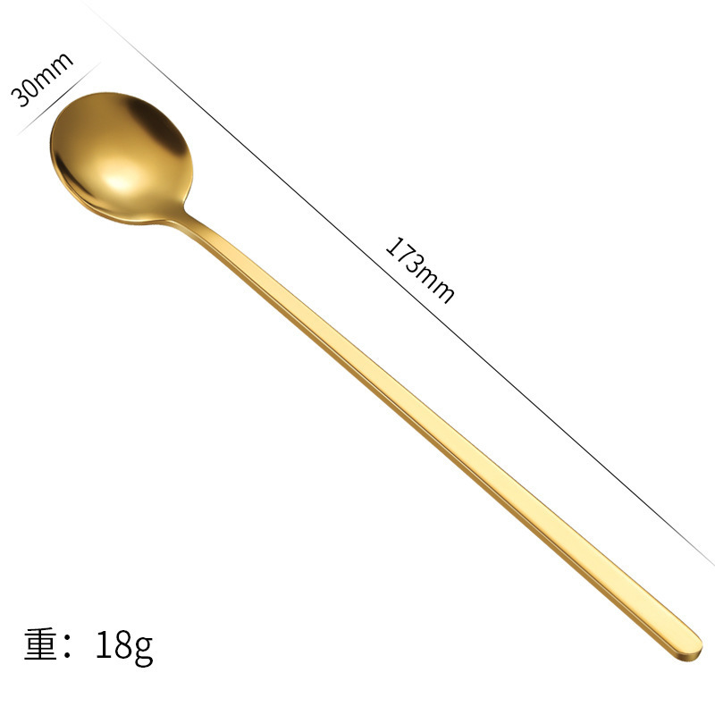 不锈钢勺子创意咖啡勺甜品勺家用长柄调料勺燕窝蜂蜜搅拌勺批发|undefined