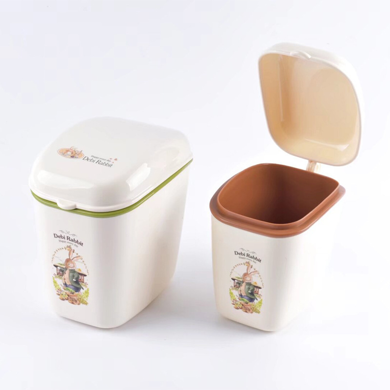 Tea Bagged Coffee Storage Box with Lid Plastic Drawer Cabinet Divider Box Washing Powder Box Desktop Trash Can