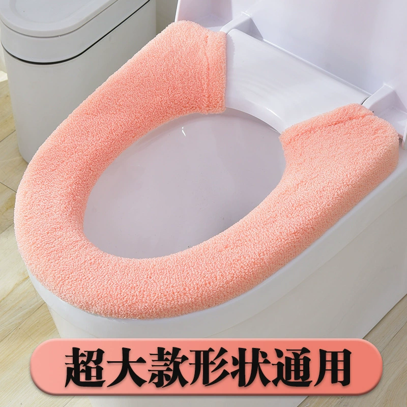Оптовая продажа утолщенного коврика для унитаза, универсальный моющийся коврик для дома, очень большой коврик для сиденья унитаза с кнопками