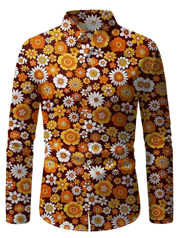 Digital Print Vintage Cross-Border Casual Fashion Shirt Style 70S Men's Long-Sleeve Shirt Spring and Autumn Disco in Stock Digital Print Vintage Cross-Border Casual Fashion Shirt Style 70S Men's Long-Sleeve Shirt Spring and Autumn Disco in Stock