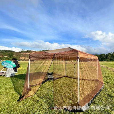 Outdoor Camping Picnic Tent, Avtomobil dam çadırları - brown-4-8-people-9-square-meters