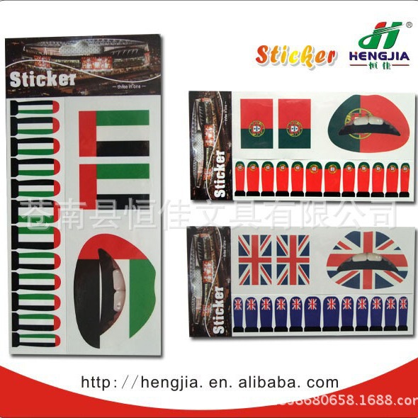World Cup Flag Tattoo Sticker Flag Face Sticker Temporary Tattoo Sticker Water Transfer Tattoo Sticker