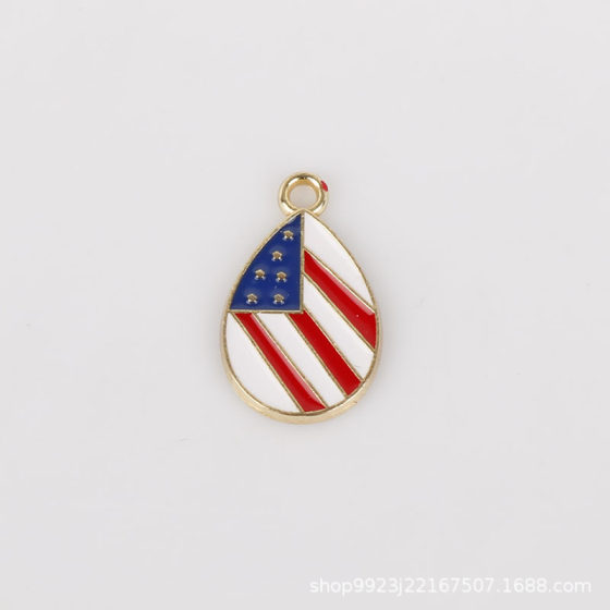 DIY Amazon various American flag Apple lip bow ice cream earrings necklace pendant jewelry