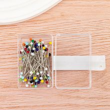 亚马逊跨境彩色玻璃头珠针大头针手工服装缝纫定位针耐高温盒装