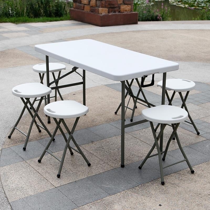 Mesa de comedor plegable al aire libre mesa portátil simple mesa de estudio de plástico mesa larga mesa de negociación rectangular image 4
