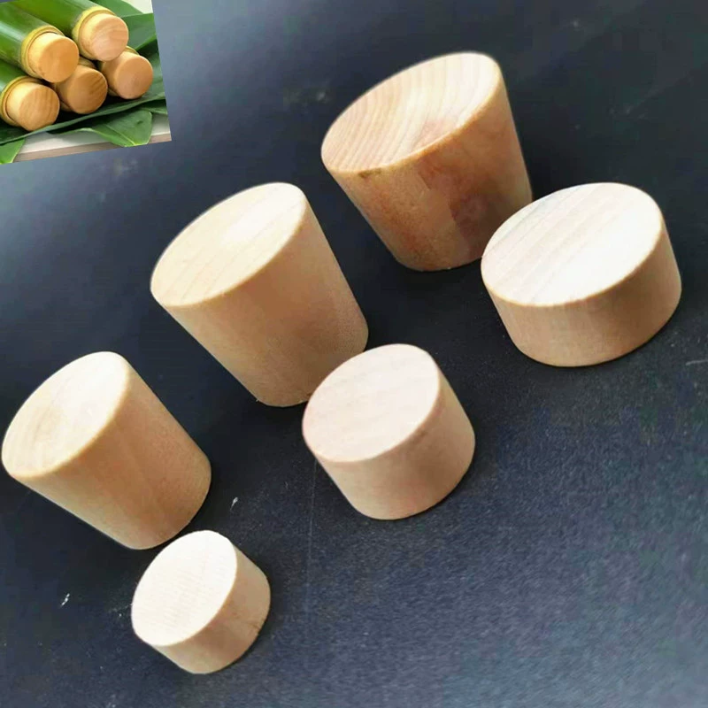 Оптовая продажа бамбуковая труба пельмени деревянная пробка прокладка коммерческая бамбуковая труба рисовый поршень деревянный нижний лист коническая пробка деревянная пробка отверстия