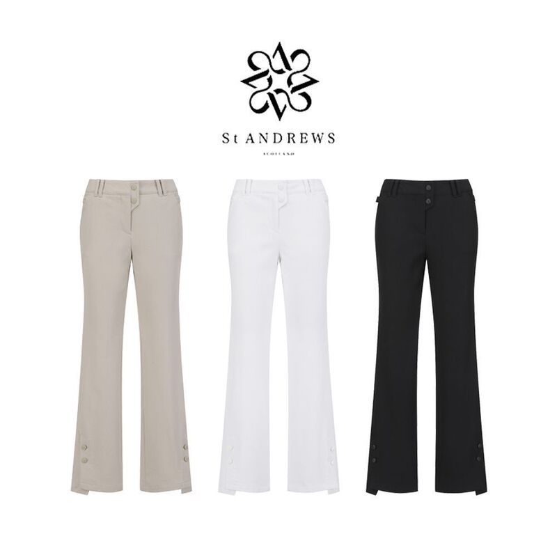 New Korean Style Golf Clothing Women's Trousers Slightly Flared Trouser Legs Open Button Trousers Slim and Light Fashion