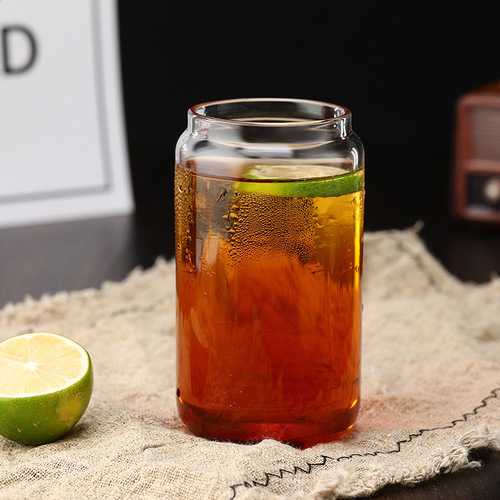 Factory wholesale: Glass straws cups with lids — high-borosilicate, heat-resistant glass cups in stylish designs, perfect for milk tea, coffee, and cola.