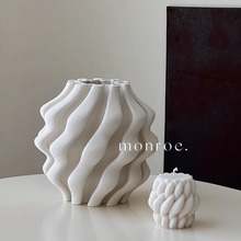 3D打印绣球花瓶大号不规则陶瓷水养鲜花客厅桌面装饰品