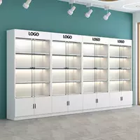 Запираемый коммерческий стеклянный дверной шкаф, образец витрины, грузовой контейнер, витрина для косметических продуктов, шкаф для салона красоты, коллекция Aoyue