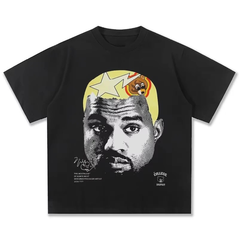 Hip-Hop Kanye West High Set Top Rock Men's T-Shirt Women's Cotton