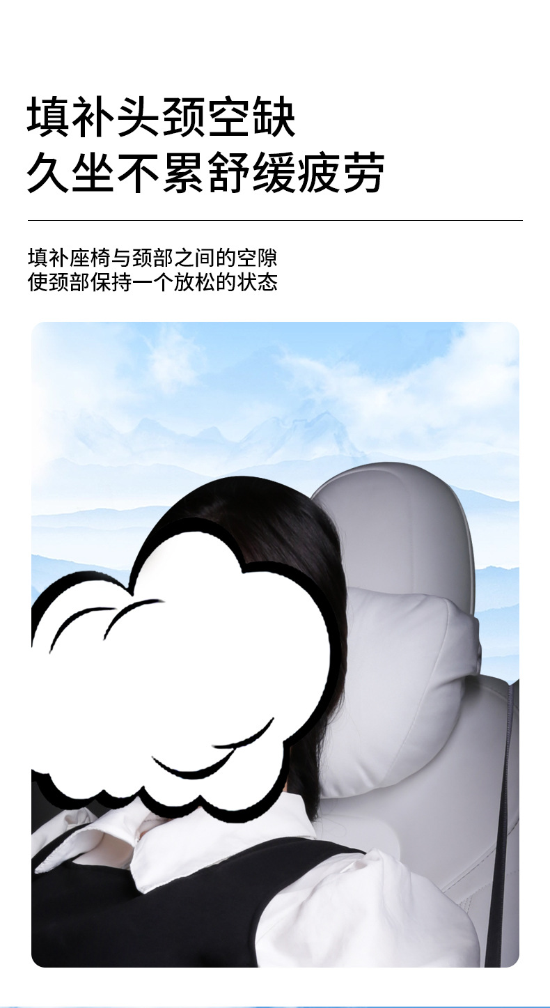 Suitable for the Updated Version of Model 3/Y Tesla Headrest, Neck Pillow, Yl Lumbar Cushion, Seat Modification Accessories