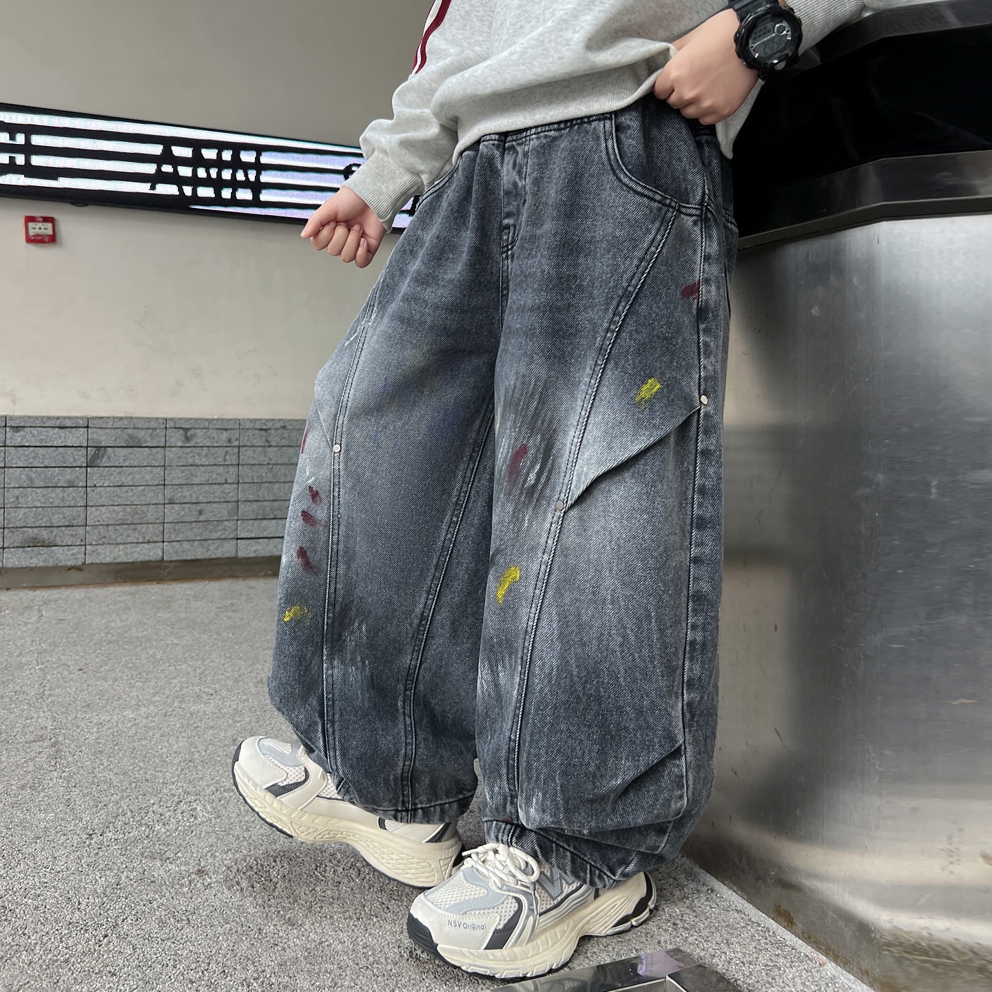 2026 New Style Boys' Jeans - Colorful and Trendy Denim Pants for Kids, Boys, and Teenagers