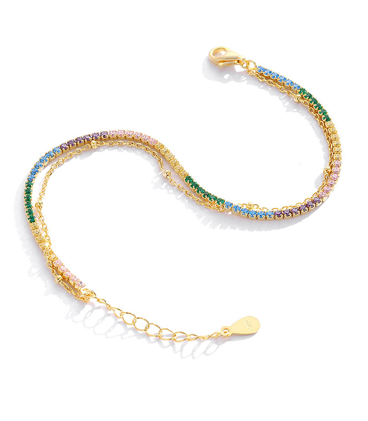 All Seasons Season Women's Gender 1 Piece 925 Sterling Silver Geometric Zircon 925 Sterling Silver Bracelets