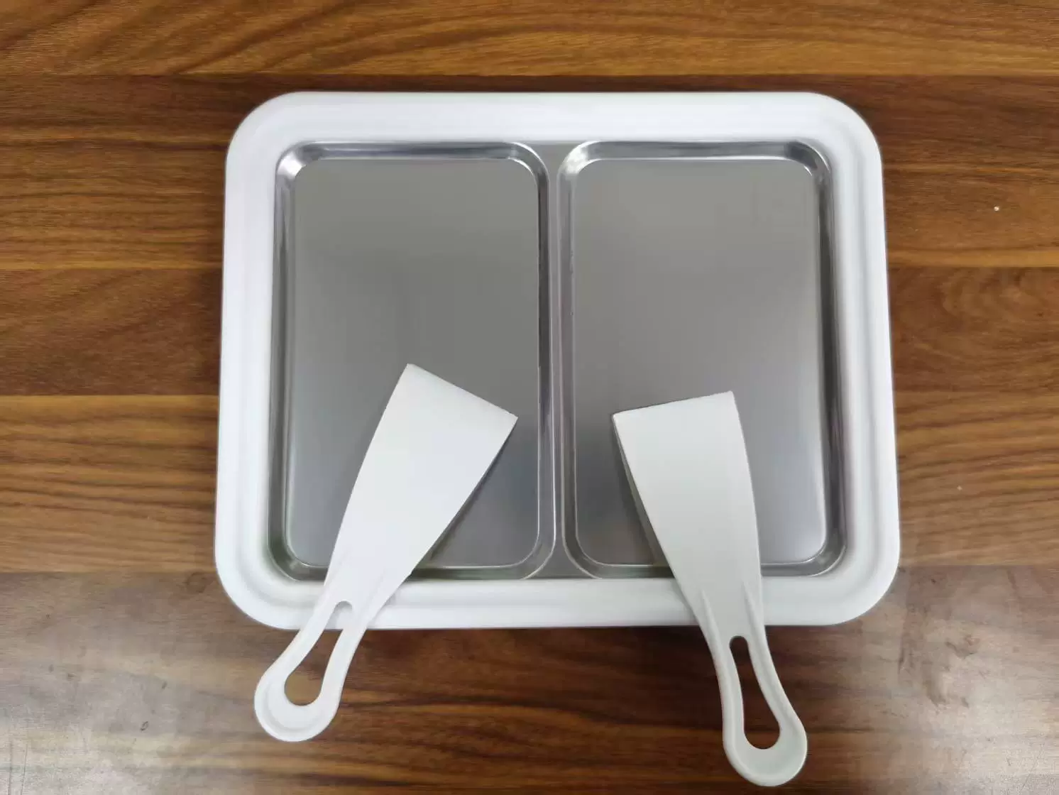 Mini Fried Ice Cream Pan, Small Square Metal Tray for DIY Frozen Fruit & Ice Cream, 19.3×15.4×8.9 cm