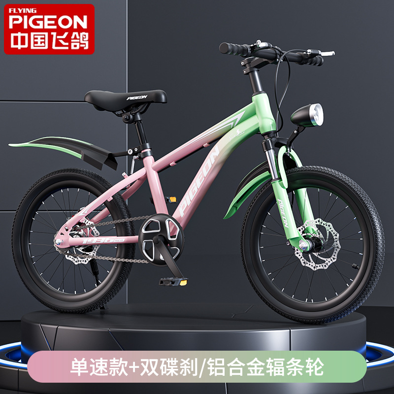 Gradient green + single-speed spoked wheel + shock absorption/gift package