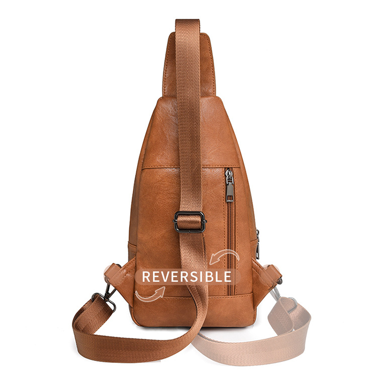 PU bag chest bag crossbody women's bag women's shoulder bag men's waist bag_voghion.com