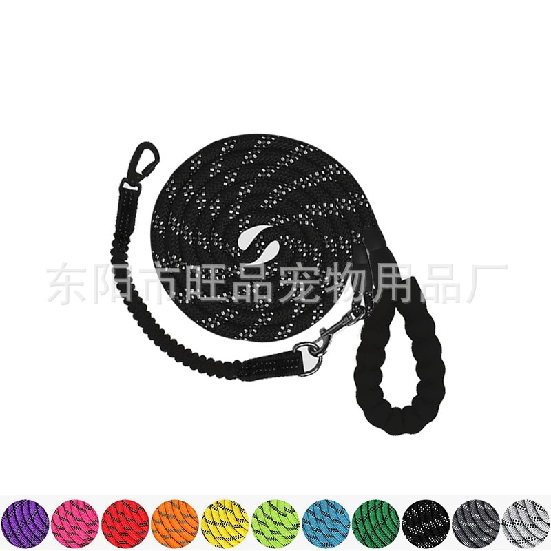 Factory Direct Pet Взрывозащищенная красная Светоотражающая веревка нейлоновая тактическая веревка для собак, эластичная голова, уличная веревка для собак