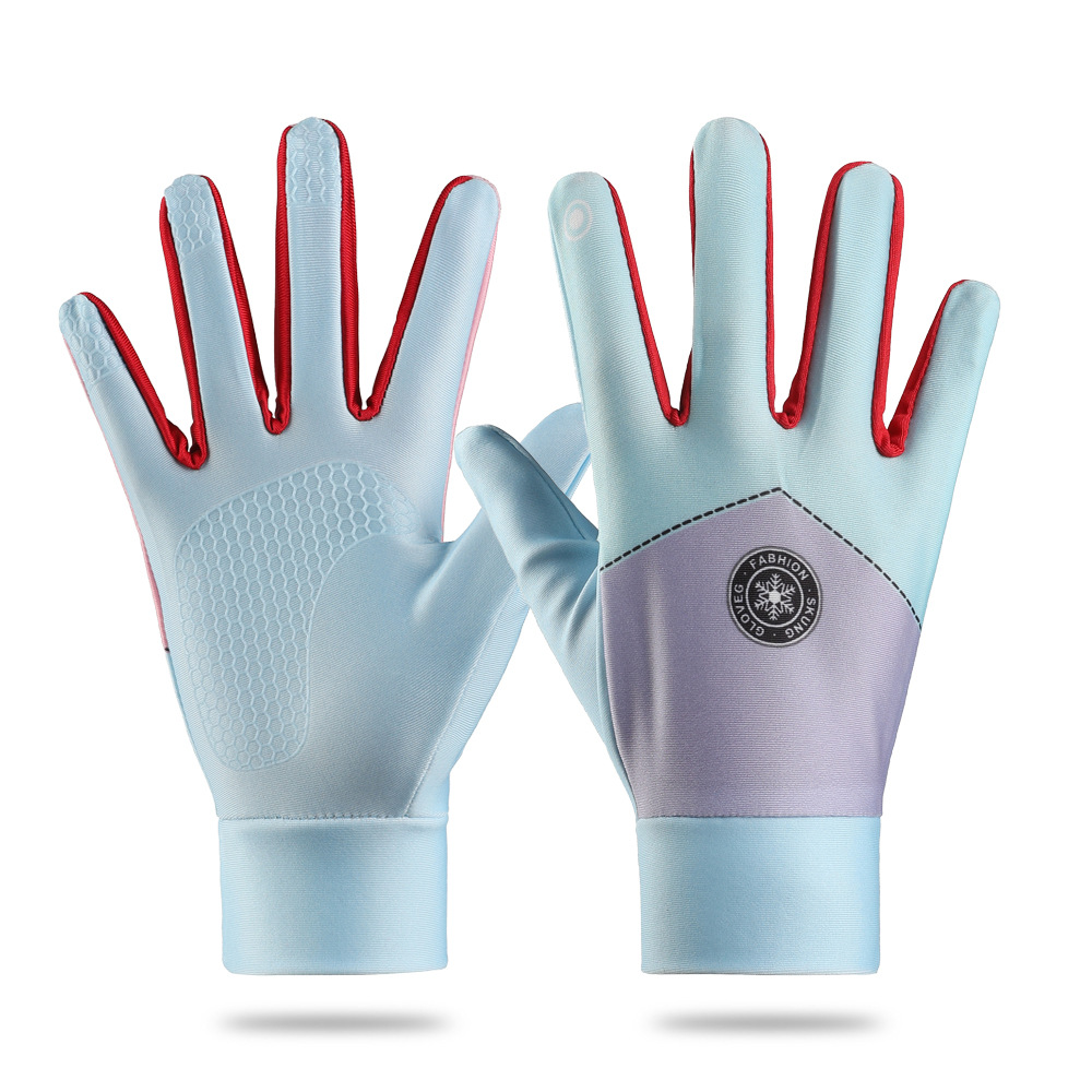 Guantes de protección solar para niños, niños y niñas, guantes de bicicleta respirables antideslizantes delgados de verano