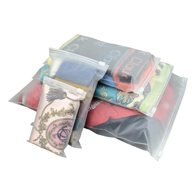 Ropa bolsa de embalaje ropa interior calcetines bolsa de embalaje ropa esmerilado bolsa de cremallera esmerilado ropa bolsa de embalaje