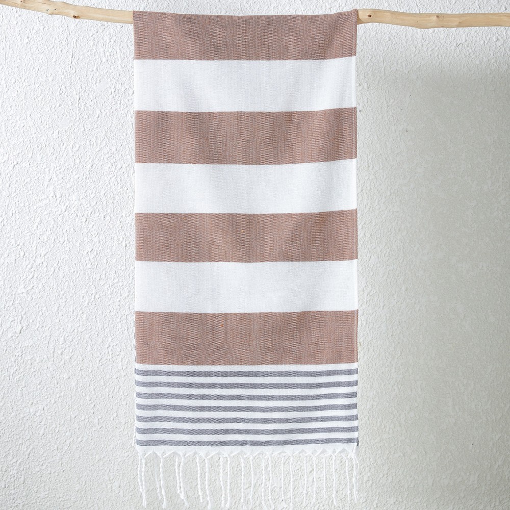 Toalla turca de algodón teñido en hilo, manta de playa de secado rápido con rayas