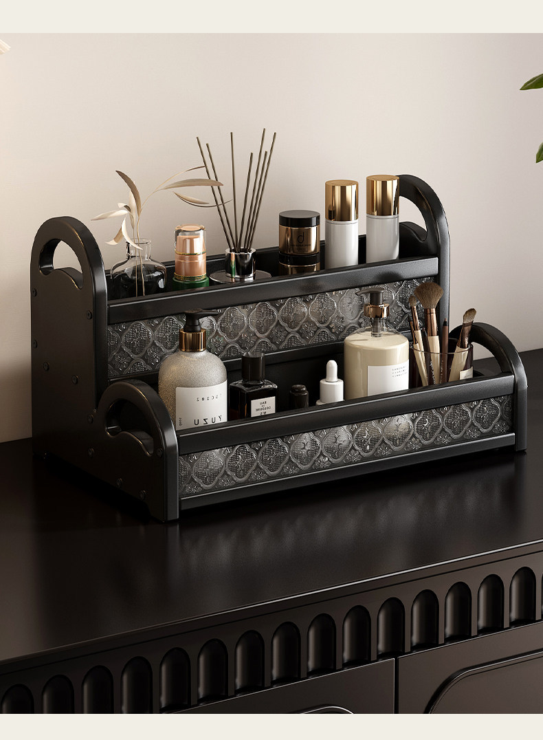 Desktop Cosmetics Storage Box Multi-Layer Lipstick Perfume Organizer