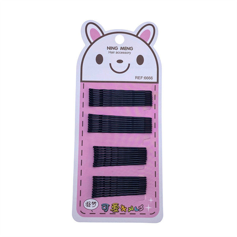 Estilo coreano de las niñas updo negro horquilla frontal clip de pelo clip lateral accesorios para el cabello tocado al por mayor profesional horquilla