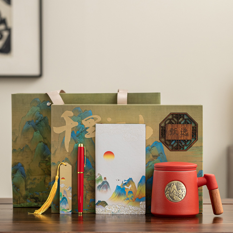 Taza de cerámica en relieve medalla de bronce con tapa caja de regalo taza de café taza de agua empresa regalo de mano tallado logotipo