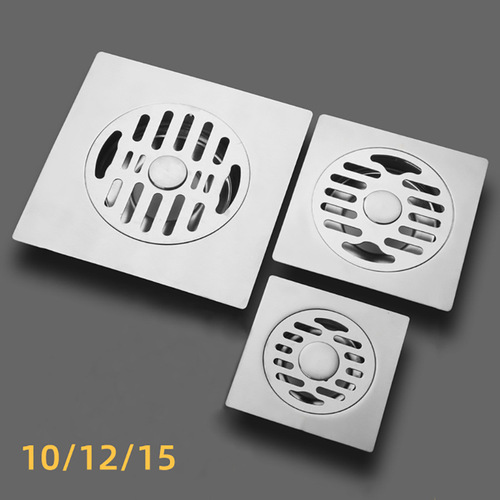 Stainless steel floor drain, toilet, shower room, washing machine, sewer, balcony dual-purpose deodorant floor drain 10 12 15CM