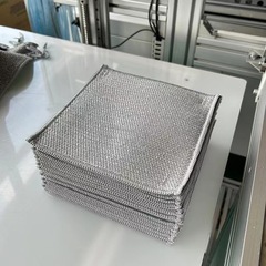 Steel Wire Scrubbers, Double-Sided Silver-Fiber Dish Cloths—Premium Kitchen & Household Cleaning Towels, Extra-Heavy Duty, Oil-Resistant, and Highly Effective at Removing Stubborn Stains