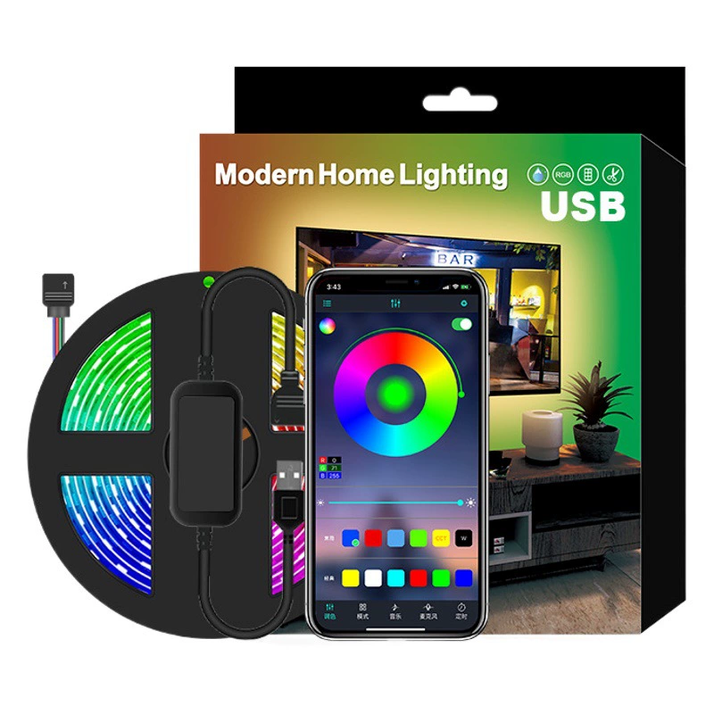 ТВ подсветка ТВ световая панель 5vusb Bluetooth приложение музыка красочные светящиеся полосы 5050RGB ТВ подсветка полосы