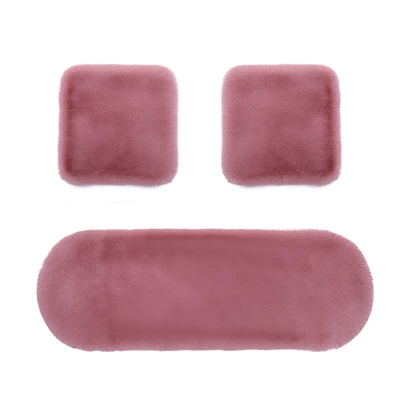Wool pad – backrest three-piece set rabbit fur