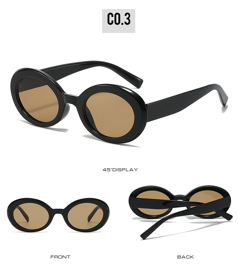 50g Weight Full Frame Glasses Structure Sunglasses Classification Ac, UV400 Protection Lens Material Oval Frame Glasses Style Outdoor, Travel Occasion Solid Color Pattern All Seasons Season Unisex Gender Simple Style, Classic Style Style Grey, Black Color Simple Style Classic Style Solid Color Ac UV400 Protection Oval Frame Full Frame Women's Sunglasses 8
