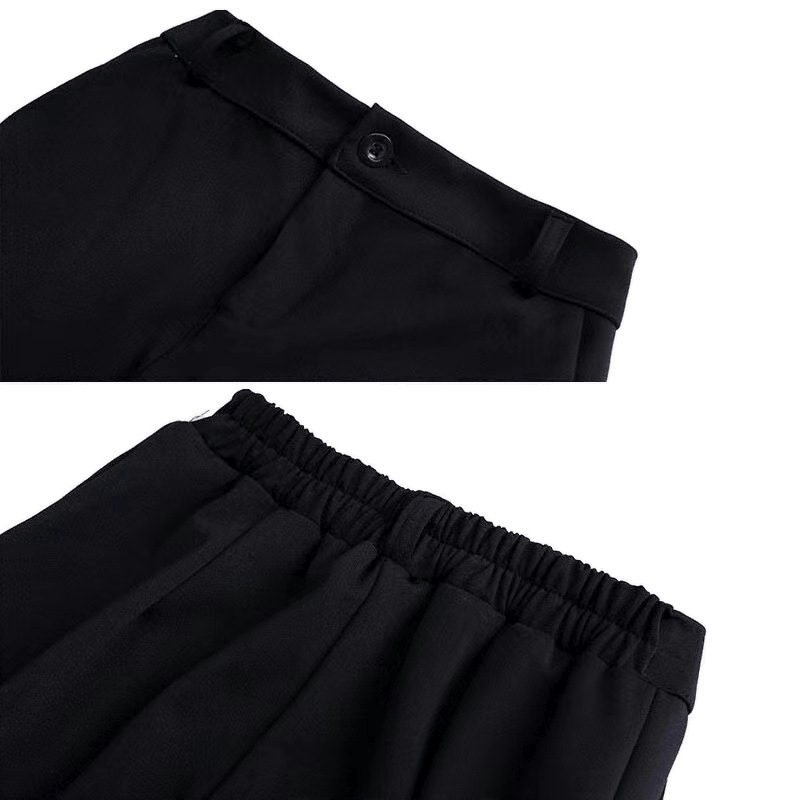 女性用スーツパンツ、夏用薄手ハイウエストストレートカジュアルパンツ、小柄な人向け、万能9点スリムシガレットパンツ|undefined