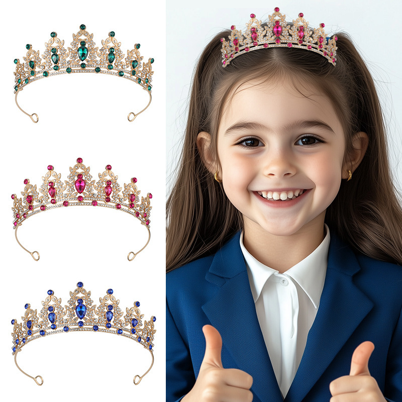 Wedding Hairstyle Headpiece Crystal Bridal Tiara Crown Colorful Crown Wedding Hairband Birthday Headband Princess Wholesale Wedding Hairstyle Headpiece Crystal Bridal Tiara Crown Colorful Crown Wedding Hairband Birthday Headband Princess Wholesale