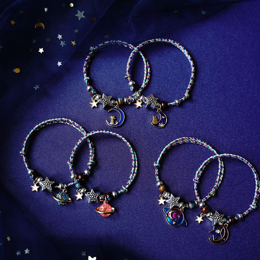 1 Pair Fashion Star Moon Alloy Handmade Unisex Bracelets display picture 1