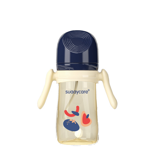 宝宝奶瓶安全材质防呛婴儿防呛奶瓶1--3岁以上儿童吸管奶瓶饮水杯