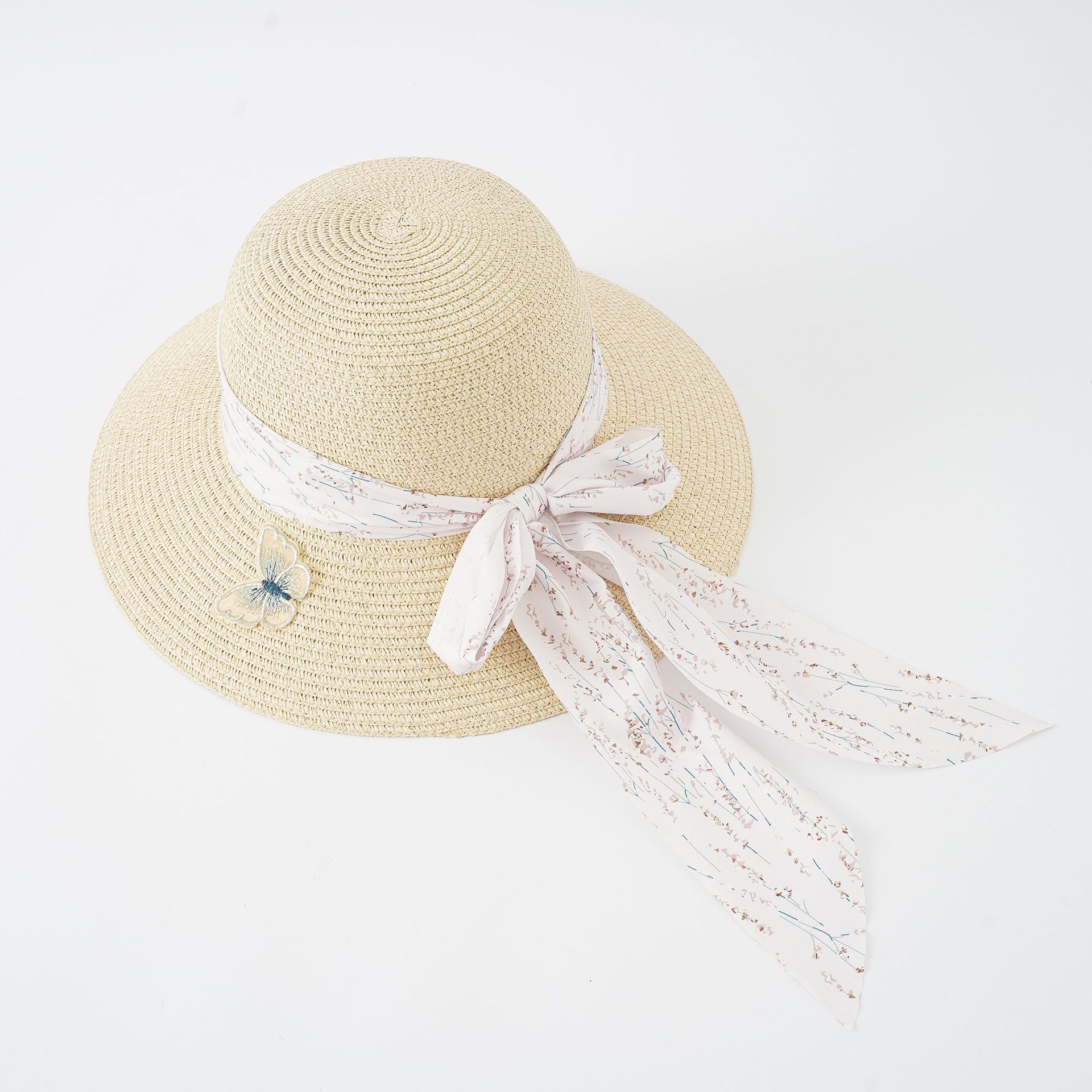 Sombrero de Sol de verano fresco de las mujeres sombrero de paja de la cinta grande sombrero de playa de vacaciones de viaje sombrero de sol al aire libre