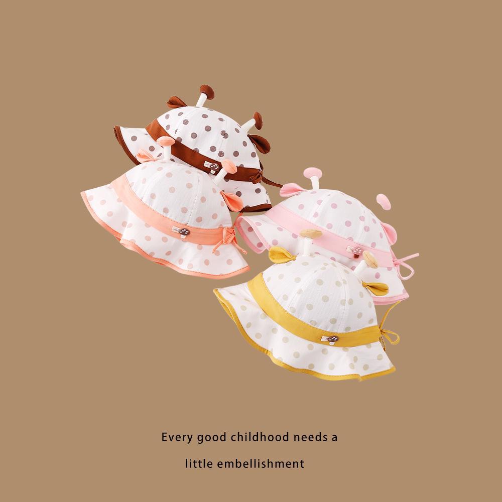 Catu oso Catu oso bebé sombrero pescador primavera y otoño para hombres y mujeres sombrero de sol lindo sombrero de cuerno de ciervo