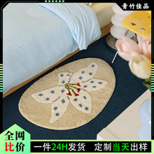 卧室仿羊绒脚垫地毯卫生间门口吸水浴室垫浴室地毯厚款加厚吸水
