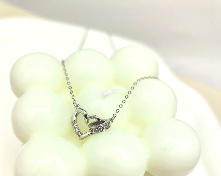 Holiday, Daily Occasion 925 Sterling Silver Heart Shape Pendant Necklace
