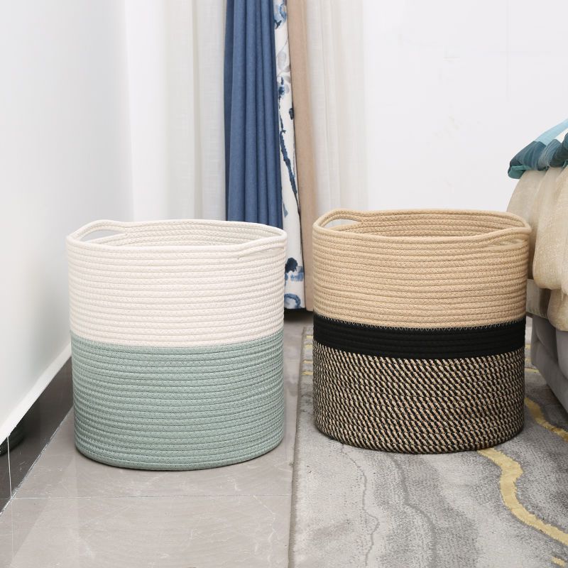 Dirty Clothes Basket Storage Rattan Woven Dirty Clothes Toy Storage Basket Light Luxury Dirty Clothes Bucket Household Laundry Basket Woven Basket