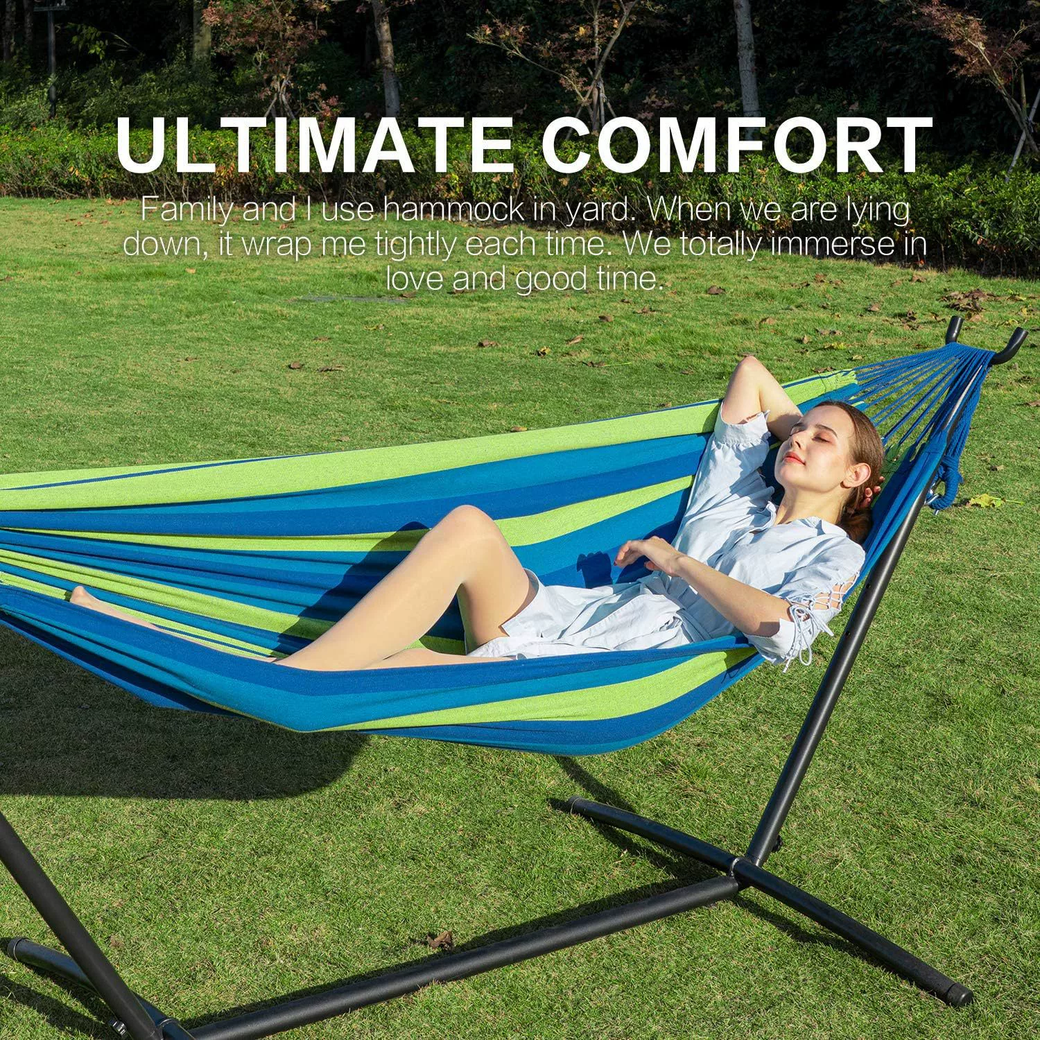 Anti -side turning canvas Hammock Camp Disassembly Outdoor Sideline Sniper Portable Lounge Single Single Single Susual